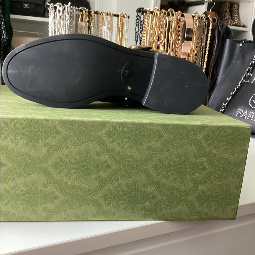 Gucci Black Combat Moto Boots with GG Logo - Picture 9 of 14